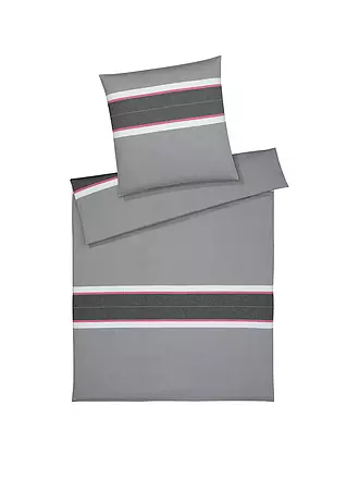 ELEGANTE | Flanelle Linge de lit WHITMAN 70x90cm/140x200cm Beige Beige/Gris | grau